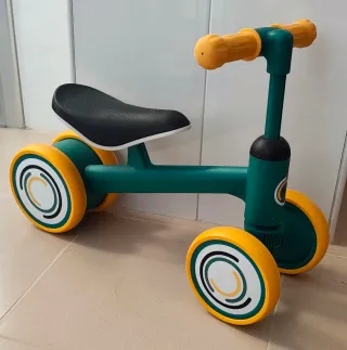 Triciclo para Bebés Verde/Amarillo (12-24m)