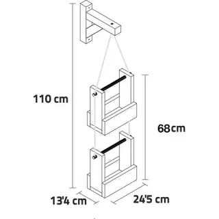 Jardín Vertical Woody 2B Hortalia Madera Exterior 2,4 L