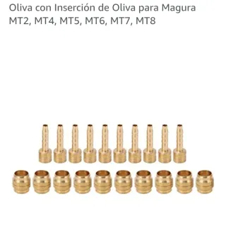 Magura MT2-MT8 Oliva y Inserción Cantidad 2