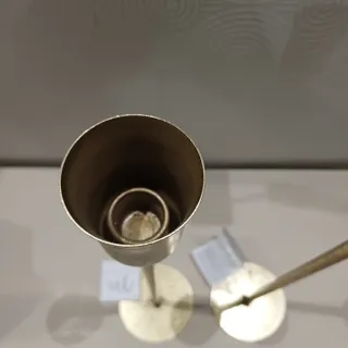 Coppia Candelabri Oro Metallo