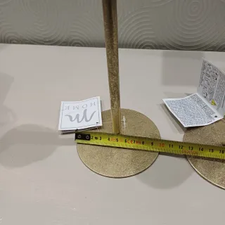 Coppia Candelabri Oro Metallo