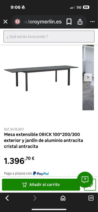 Tavolo da giardino allungabile in vetro e metallo