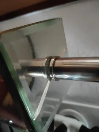 Lámpara de mesa espejo metal