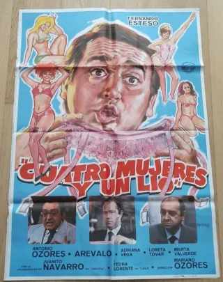 Lote 4 Carteles:"Cuatro Mujeres y un Lío" Año 1985