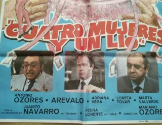 Lote 4 Carteles:"Cuatro Mujeres y un Lío" Año 1985