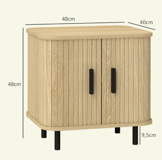 Pack 2 Mesitas Noche Madera Puertas