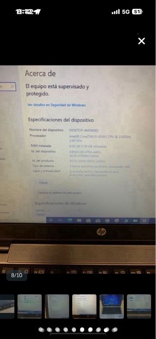 Portatil Hp EliteBook i5/SSD DE 12,5” OFERTA!!!!