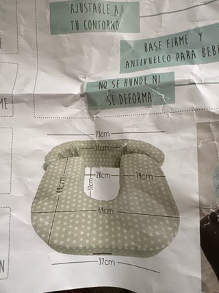 Cojín de lactancia estrellas gris marca MIMUSELINA