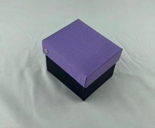 Corbata morado cielo + gemelos a juego con caja