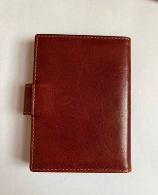 Cartera Llavero Tarjetero D&V Marrón Cuero