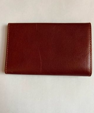 Cartera Llavero Tarjetero D&V Marrón Cuero