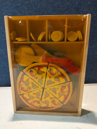 Pizza de madera Small Foot para cortar con caja