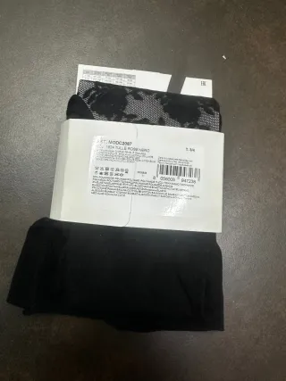 Calze Calzedonia pizzo nero ricamate taglia ML