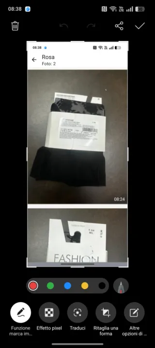 Calze Calzedonia pizzo nero ricamate taglia ML