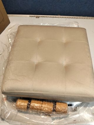 Puff Almacenaje 37L 38x38x40 cm Beige SONGMICS LSF0516W02