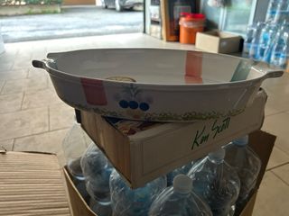 Pirofila ceramica decorata frutta