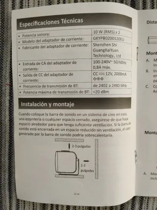 Barra de Sonido Bluesky Negra