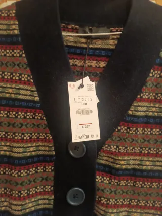 Chaleco de punto Zara multicolor talla L