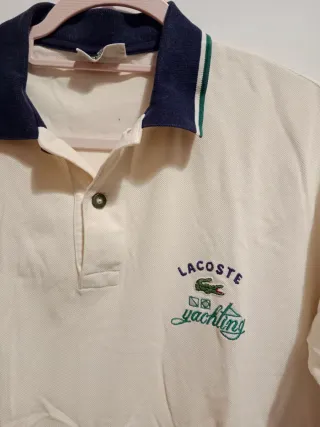 Polo Lacoste Vintage Blanco roto o Marfil