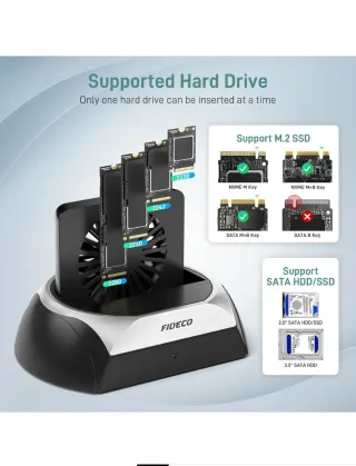 Estación Acoplamiento Discos Duros FIDECO