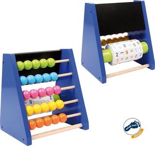 Juguete educativo madera 20×18 cm azul contar y sumar