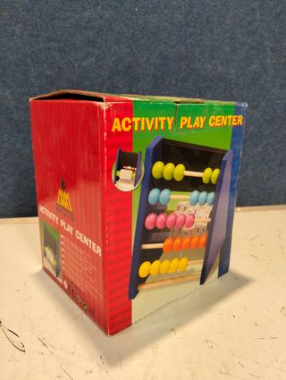 Juguete educativo madera 20×18 cm azul contar y sumar