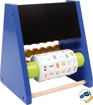 Juguete educativo madera 20×18 cm azul contar y sumar