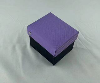 Corbata lila cielo + gemelos a juego con caja