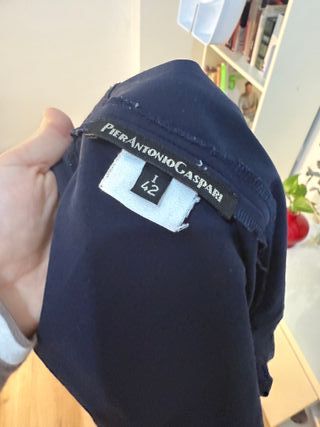 Pantalón azul marino oficinista Vintage - M