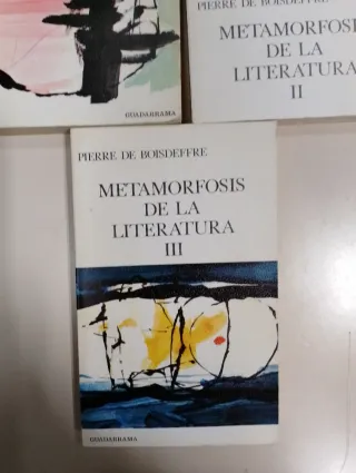 Metamorfosis de la literatura Tres volúmenes