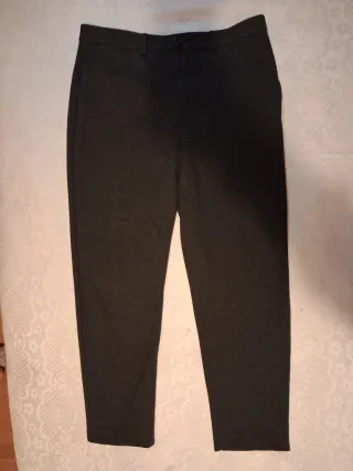 Pantalón de vestir negro hombre T42