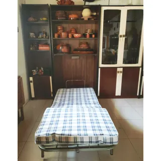 Mueble modular madera y cristal Años 70