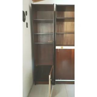 Mueble modular madera y cristal Años 70