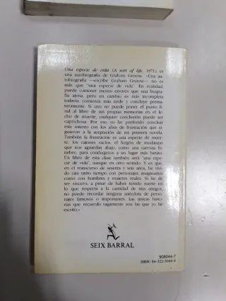 Lote libros Graham Greene Una especie de vida Vías