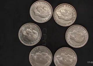 6 Monedas 50 Pesetas España 1980