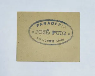 Vale 10 Kilos Panadería Jose Puig Oriol 1937
