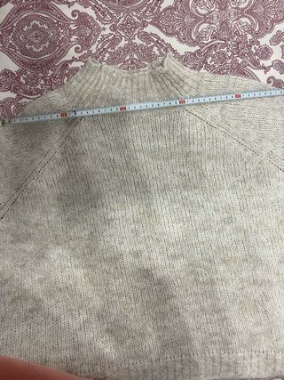 Jersey lana beige cuello alto Talla S