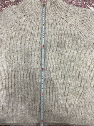 Jersey lana beige cuello alto Talla S