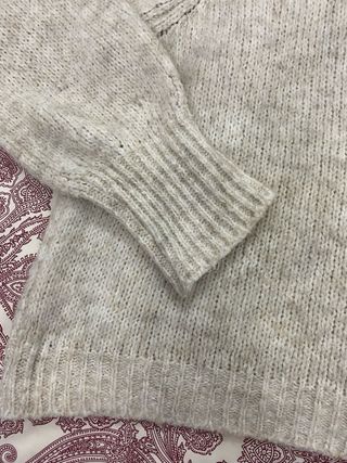 Jersey lana beige cuello alto Talla S