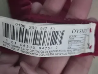 Sujetador push-up Oysho rojo