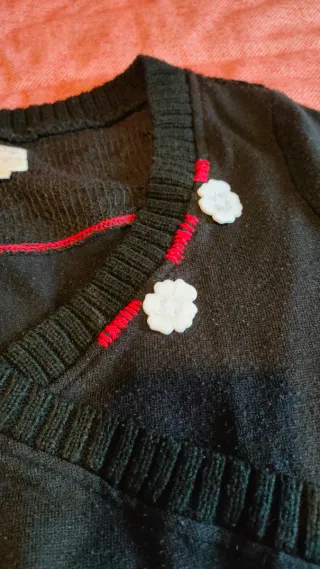 Vestido jersey mujer negro multicolor