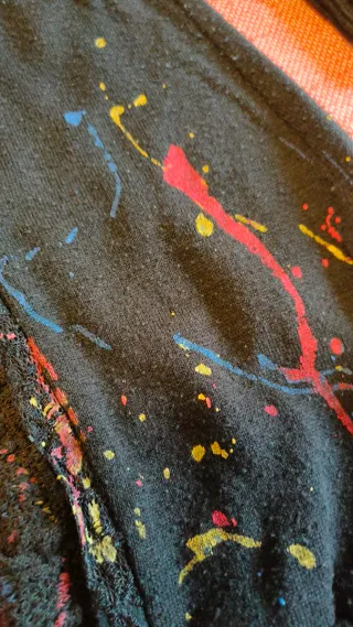 Vestido jersey mujer negro multicolor