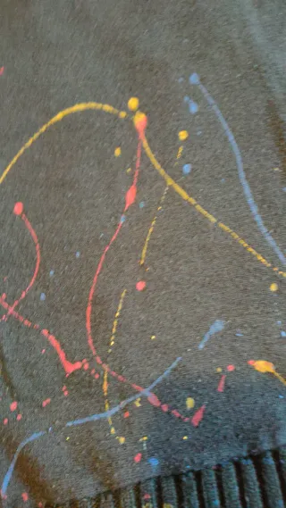 Vestido jersey mujer negro multicolor