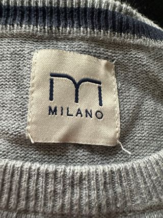 Jersey gris rayas azul marino Milano