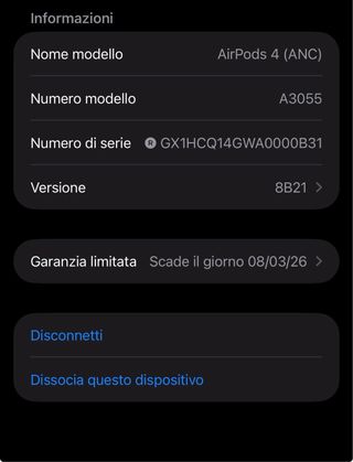 Apple AirPods 4 ANC Cancellazione Rumore