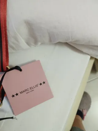 Borsa Marc Ellis arancione tracolla logo