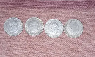 4 Monedas 10 Céntimos Franco Caudillo
