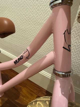 Bici infantil rosa con cesta