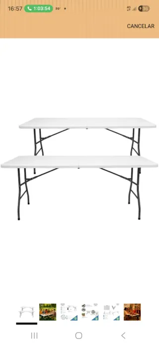 Mesas plegables para eventos
