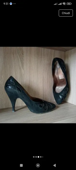 Décolleté Valentino nere n.35 vero cuoio